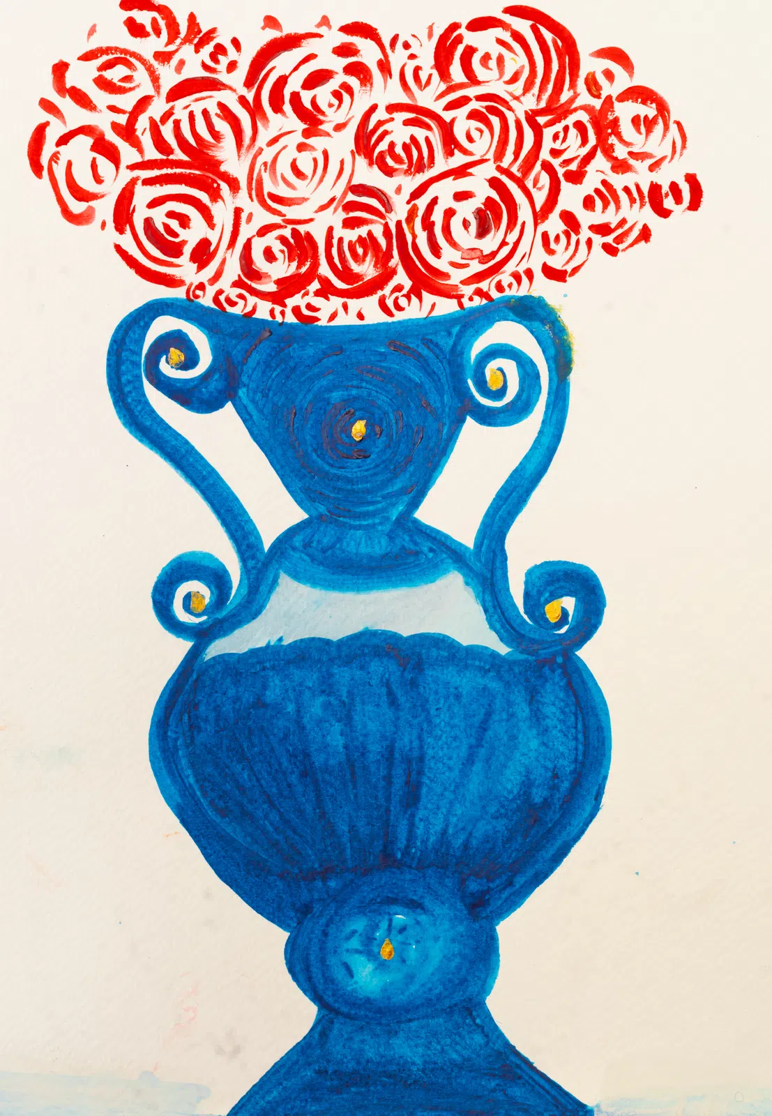 full vase of roses